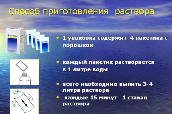 Схема приготовления раствора