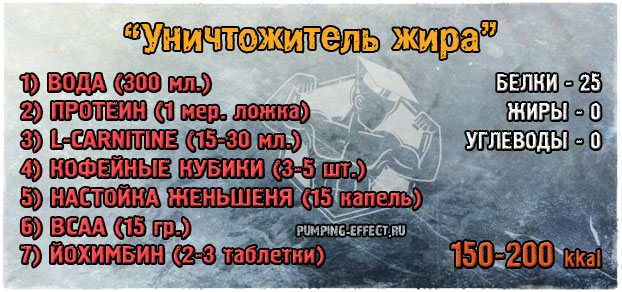 Жиросжигающий коктейль для похудения с йохимбином